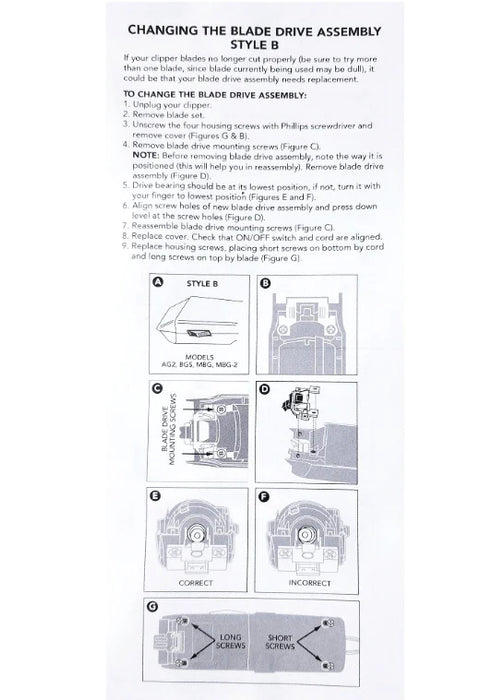 Andis Replacement Blade Drive Assembly #20659 - Restore Clipper — Vip ...