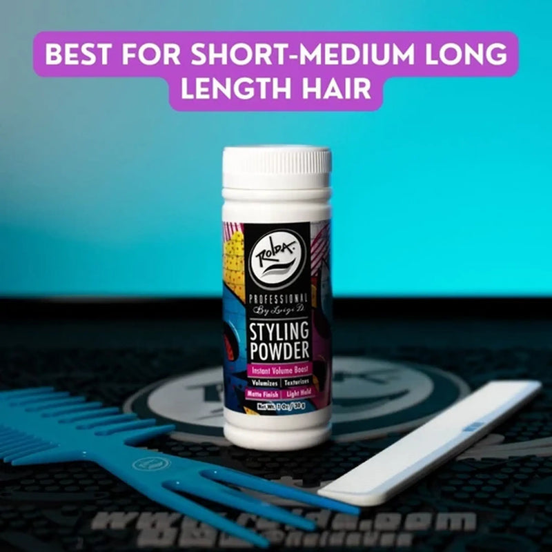 Rolda Hair Styling Powder for short to medium-long straight or wavy hair