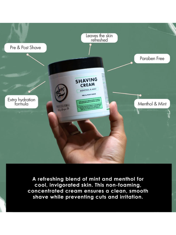 Rolda - Menthol & Mint Shaving Cream For Sensitive Skin content