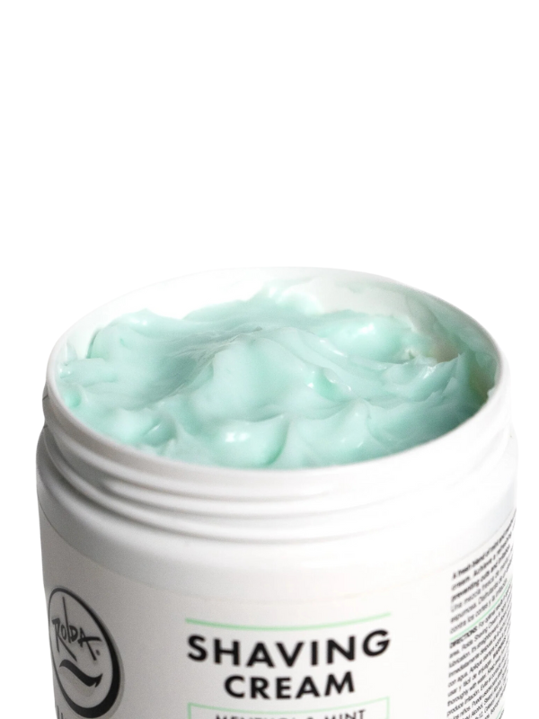 Rolda - Menthol & Mint Shaving Cream For Sensitive Skin opened