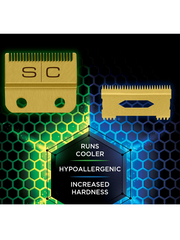 Stylecraft Clipper Blade with Moving Gold Titanium Slim Deep Tooth Cutter Set