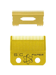 Stylecraft Fixed Gold Titanium Faper Clipper Blade with Moving Slim Deep Cutter Set