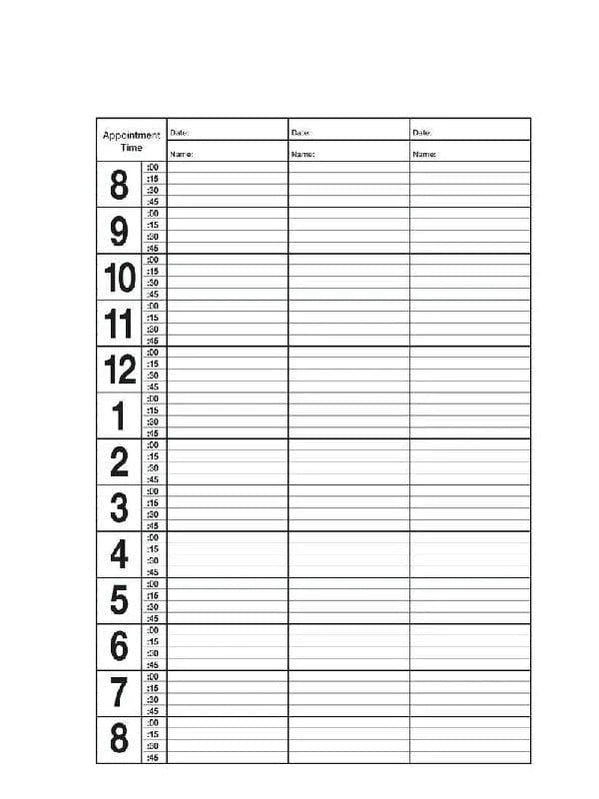 Scalpmaster Barber Shop Appointment Book