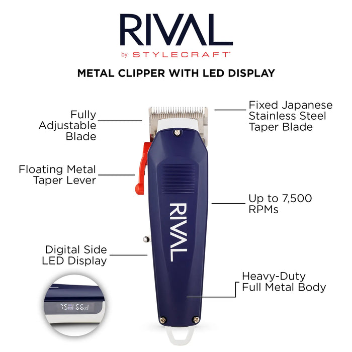 Stylecraft Rival Cordless Clipper With Digital Display, aspects