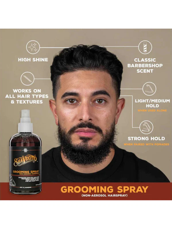 Suavecito Grooming Spray 8oz - Secure & Shine Your Style — Vip