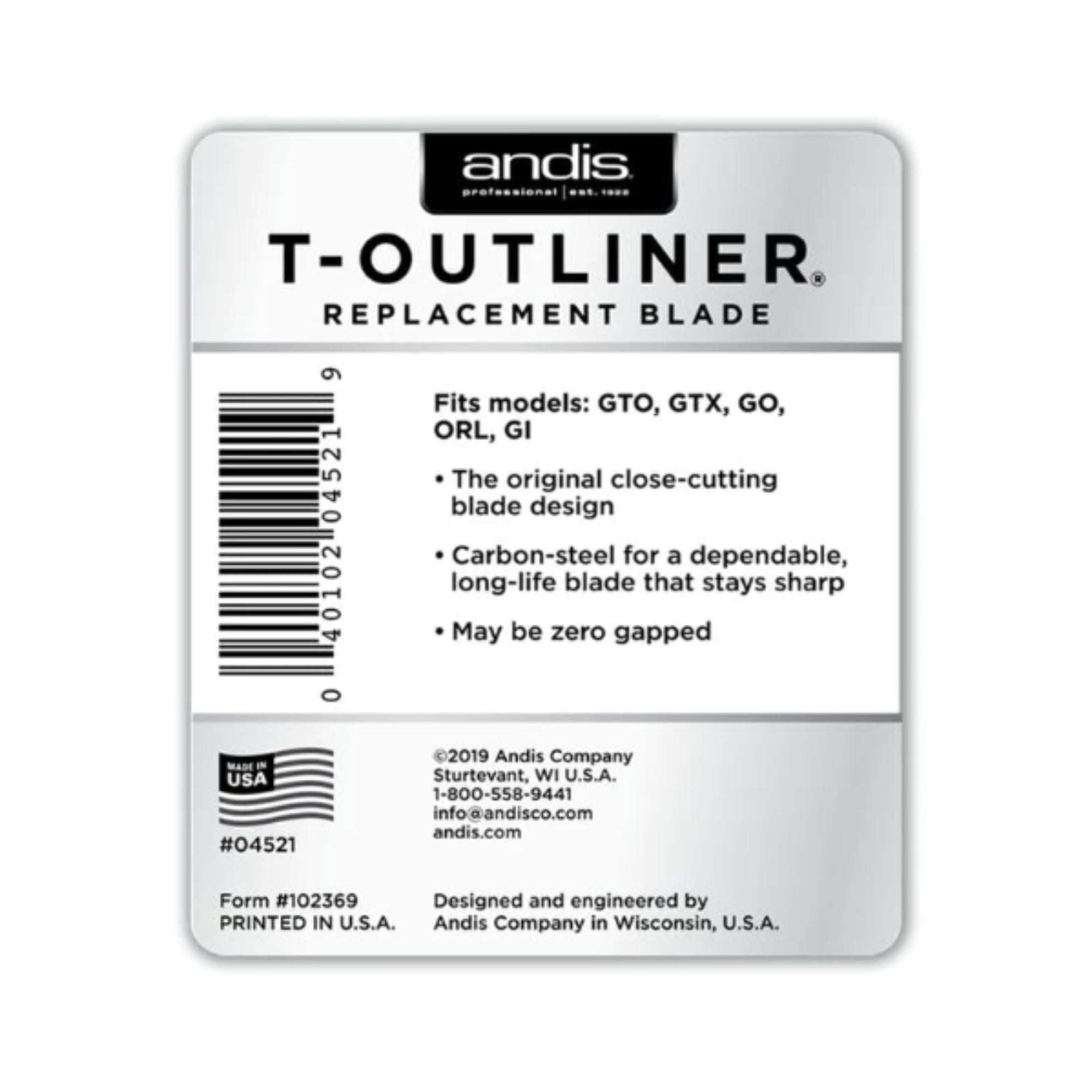 Andis T-Outliner Replacement Blade - Precision and Durability