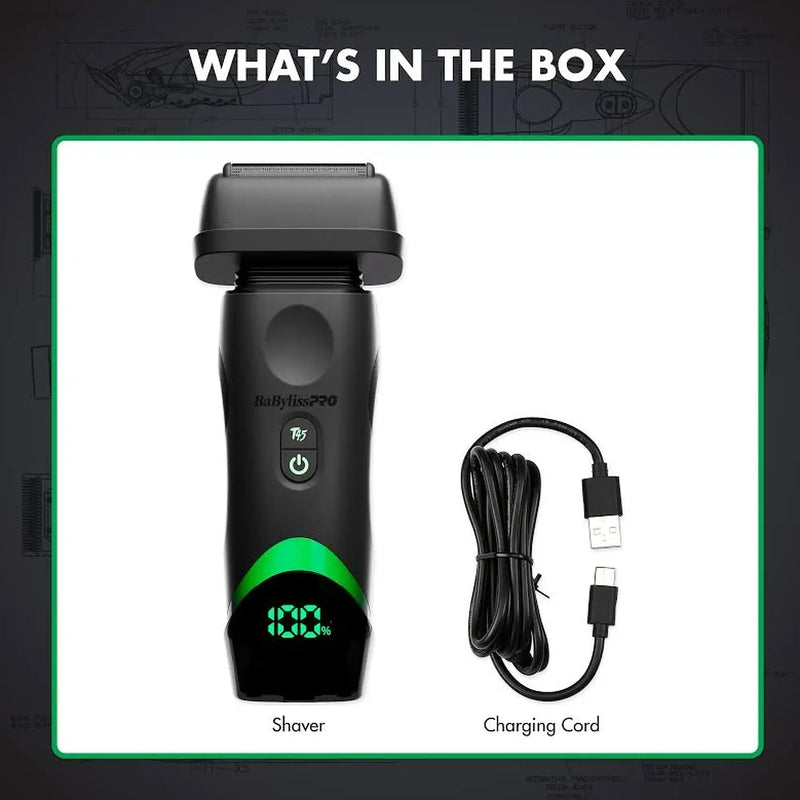BaBylissPRO® x Tomb 45® Wireless-Charging Double-Foil Shaver