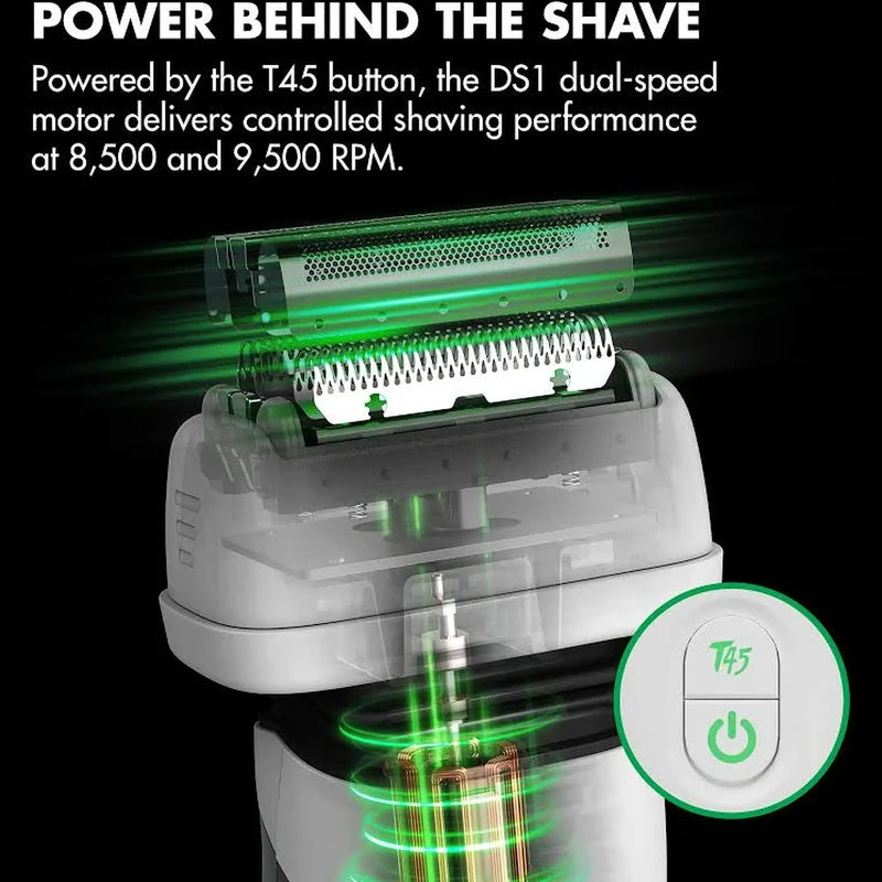 BaBylissPRO® x Tomb 45® Wireless-Charging Double-Foil Shaver (White)