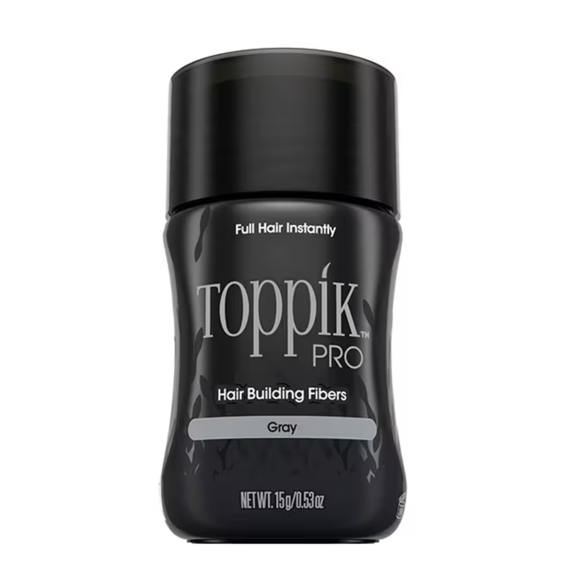 Toppik Pro hair building fibers container on a white background