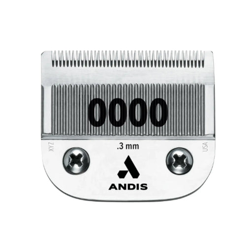 Andis clipper blade with '0000' marking on a white background