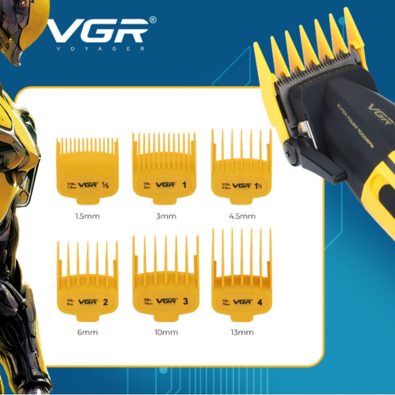 VGR V-285 S4 Professional Barber Combo Kit clipper guides