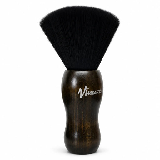 Vincent Classic Neck Duster VT144 with black bristles and dark wooden handle