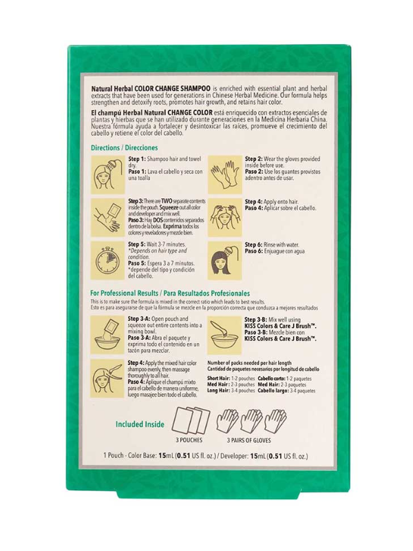 Red by Kiss Color Change Shampoo - Natural Black