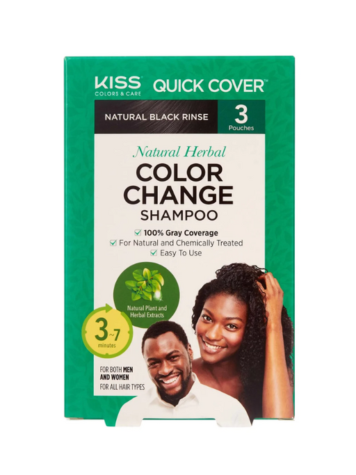Red by Kiss Color Change Shampoo - Natural Black