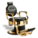 Berkeley Mckinley Barber Chair (Black Cushion & Gold Frame)