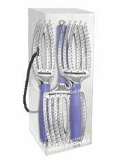 Oliva Garden FingerBrush Vented Hair Brush Combo w/ Gift Bag