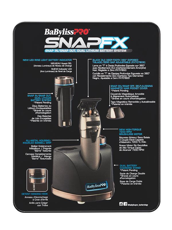 BaBylissPRO Gold SnapFX Series Clipper - Barber Salon Supply