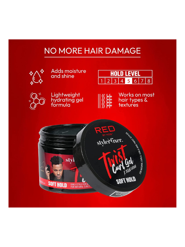 Red by KISS Styler Fixer Twist Curl Gel Soft Hold — Vip Barber Supply