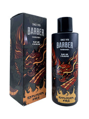 barber aftershave explosion fire