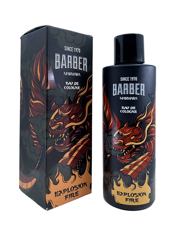 barber aftershave explosion fire