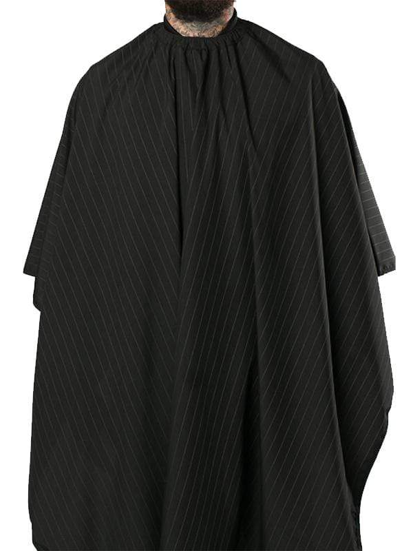 Barber Strong Barber Cape Black W/ White Pinstripe