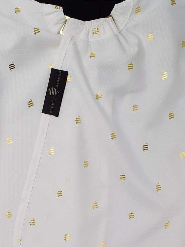 Barber Strong Cape White and Gold