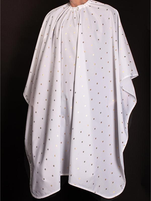 Barber Strong Cutting Cape Barber Strong Cape White and Gold