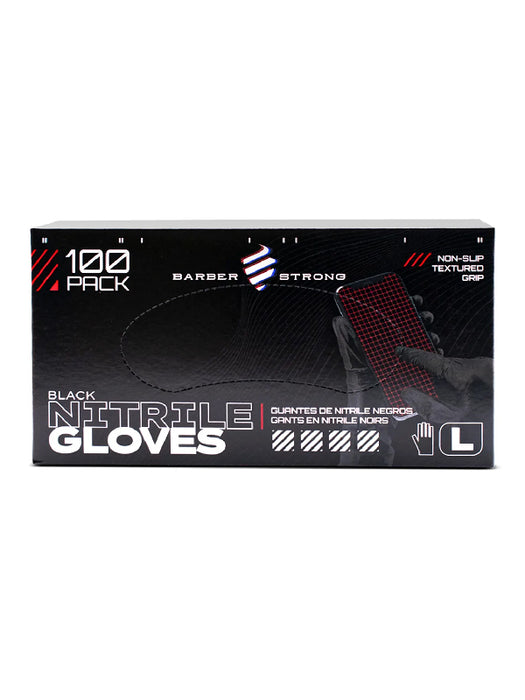 Barber Strong Nitrile Barber Gloves Black 100pcs
