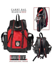 BarberGeeks Backpack Black & Red BarberGeeks Carry Bag