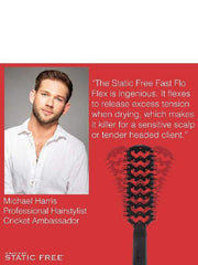 Cricket Static Free Fast Flo Flex Hair Brush