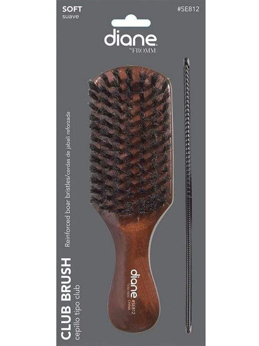 Diane Hair Brush Diane Reinforced Boar Club Brush with Free 7" Styling Comb - Soft #SE812