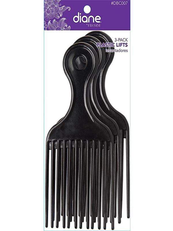 Diane Pik Diane Plastic Lifts 3 Pack Black - 6 3/4" #DBC007