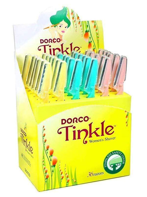 Dorco Safety Razor Box of 36 Assorted Tinkle Womens Shaver Razor