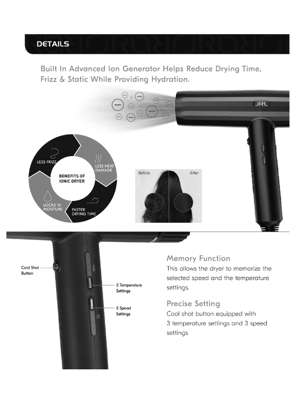JRL Forte Pro Hair Dryer