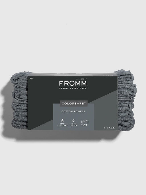 Fromm Colorsafe Cotton Towels - 6 Pack Grey