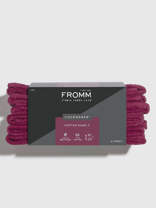 Fromm Colorsafe Cotton Towels - 6 Pack cranberry