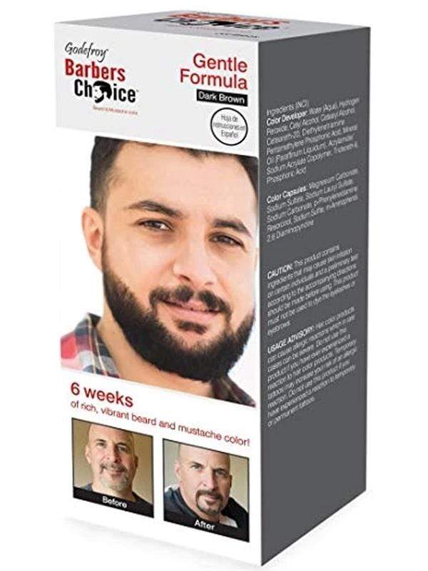 Godefroy Beard Color Godefroy Barbers Choice 3 Application Beard and Mustache Color "Dark Brown"