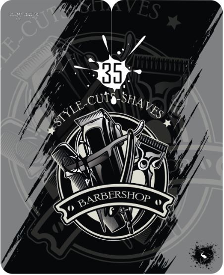 LV Barber Cape customize logo - Al-Fatir Barber Kings