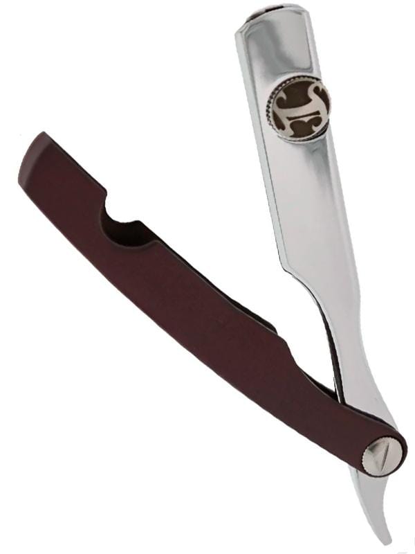 Irving Barber Company Razor Holder IBC Chrome / Brandy Razor