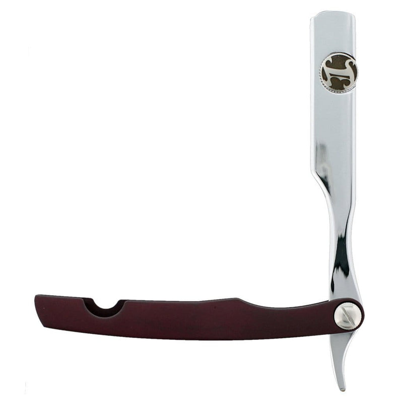 Irving Barber Company Razor Holder IBC Chrome / Brandy Razor