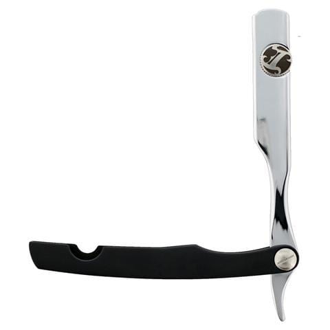 Irving Barber Company Razor Holder IBC Chrome / Matte Black Razor