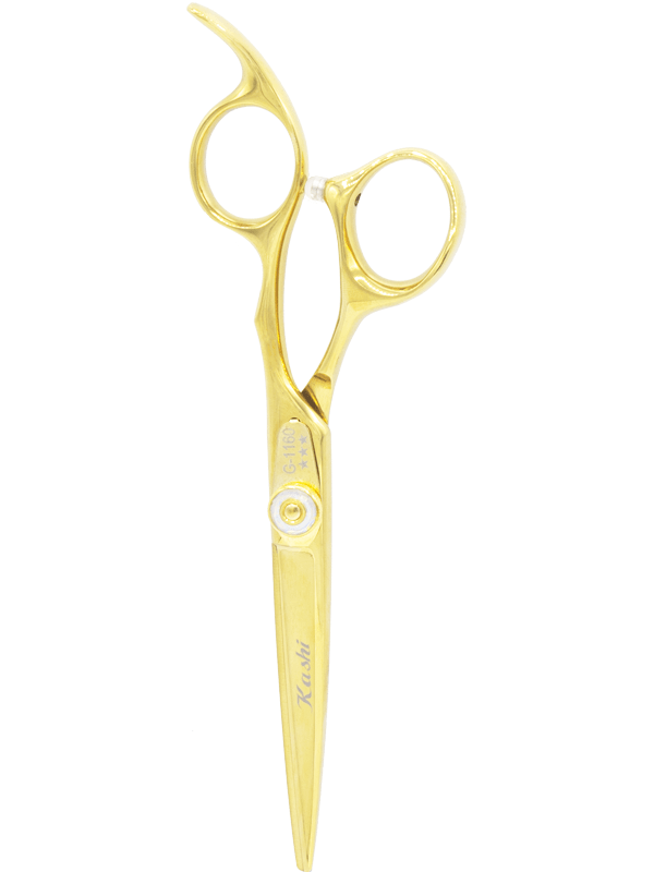 Kashi 440B Stainless Gold Cutting Shear 6" — Vip Barber Supply