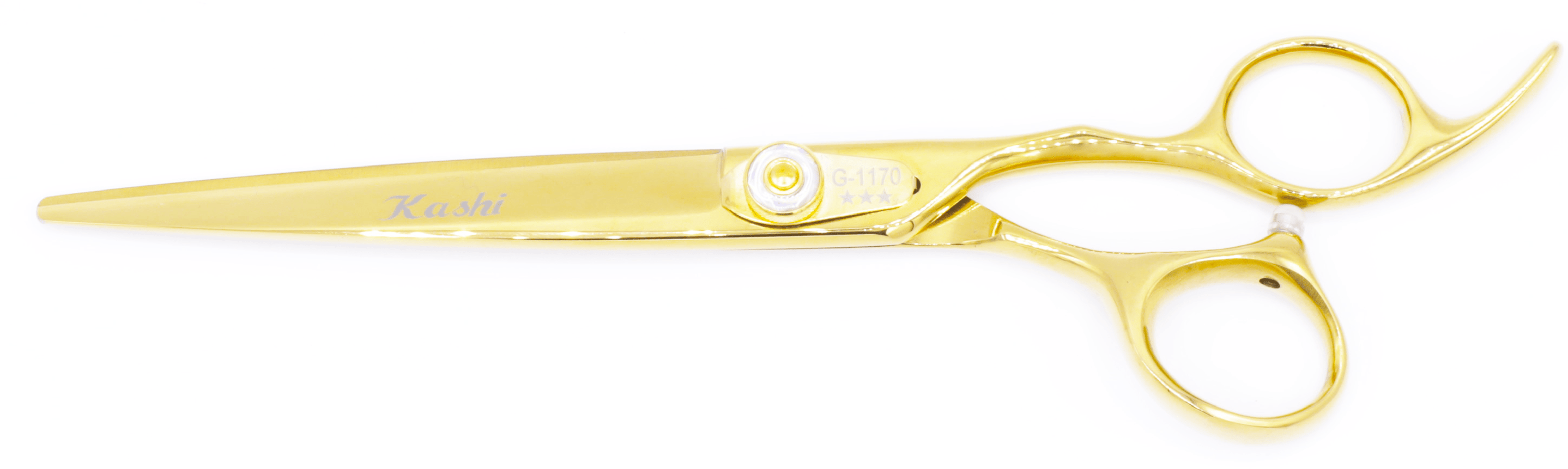 Kashi 440B Stainless Gold Cutting Shear 7" — Vip Barber Supply