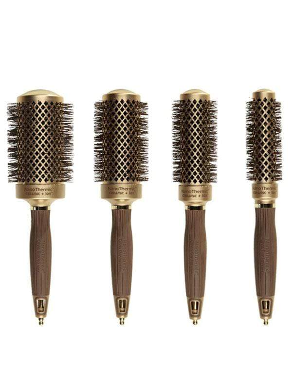 Olivia Garden Hair Brush Olivia Garden Nanothermic Thermal 4pc Brushes NT-54 NT-44 NT-34 NT-24 Box Deal