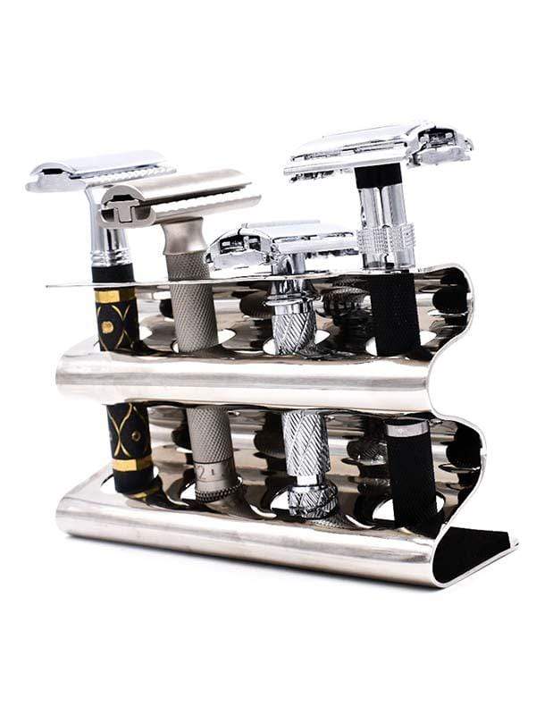 Parker Razor Holder Parker Deluxe Chrome Safety Razor Caddy