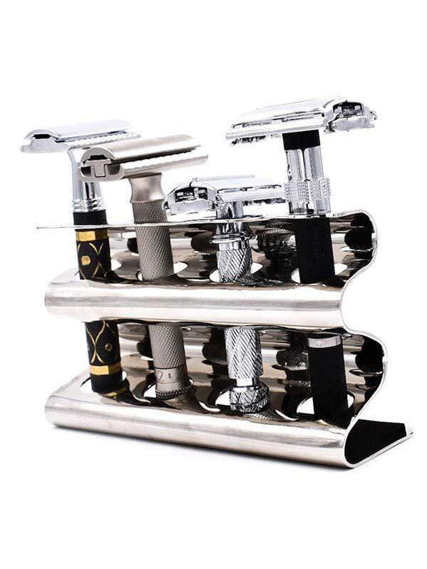 Parker Deluxe Chrome Safety Razor Caddy — Vip Barber Supply