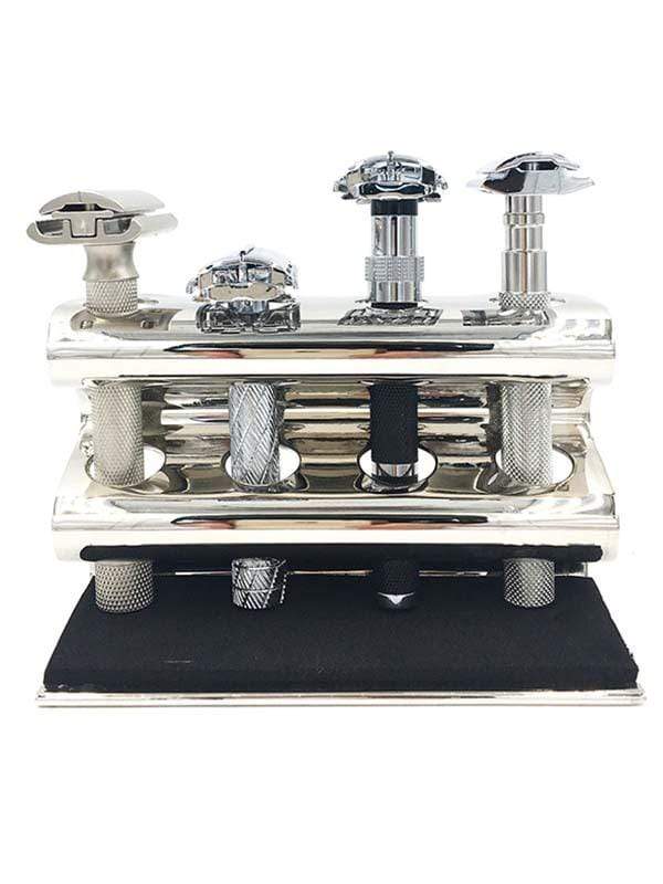 Parker Razor Holder Parker Deluxe Chrome Safety Razor Caddy