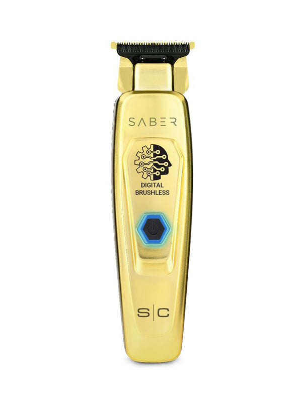 Stylecraft Saber Professional Full Metal Body Digital Brushless Motor Cordless Trimmer - Gold