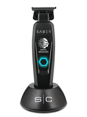 Saber Professional Full Metal Body Digital Brushless Motor Cordless Trimmer - Black