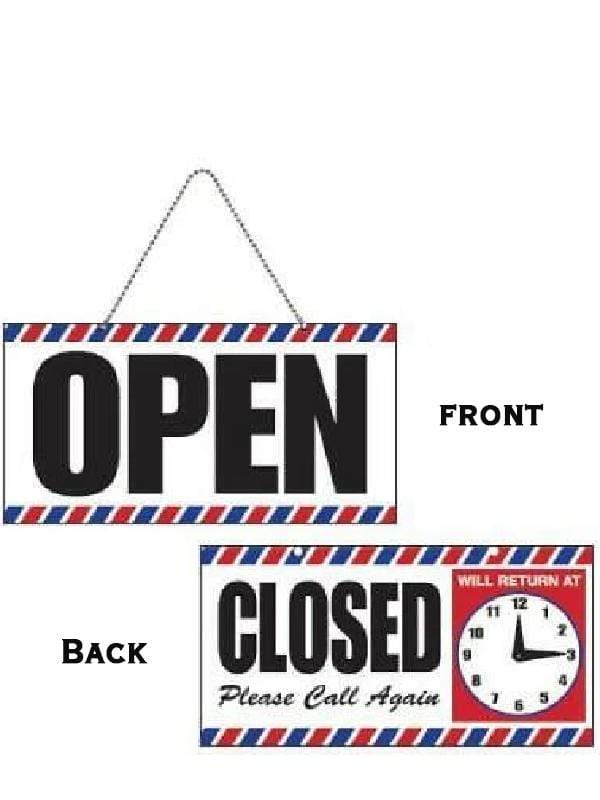 Scalpmaster Open / Closed Sign with Clock SC9018 — Vip Barber Supply